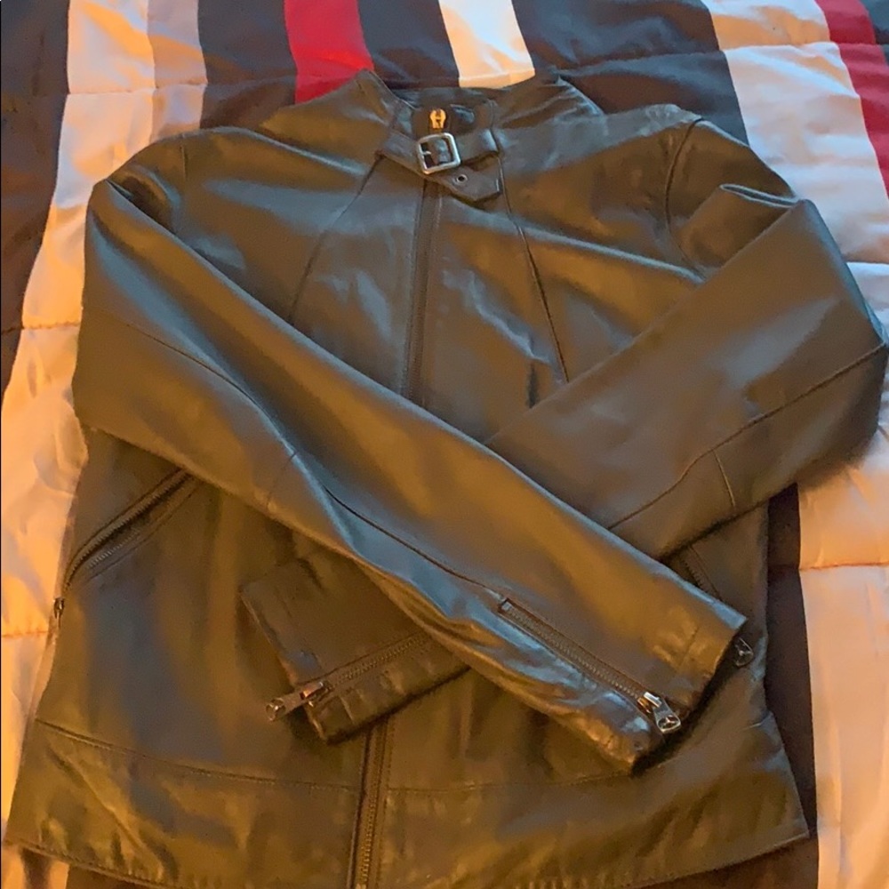 Gray Spring leather jacket